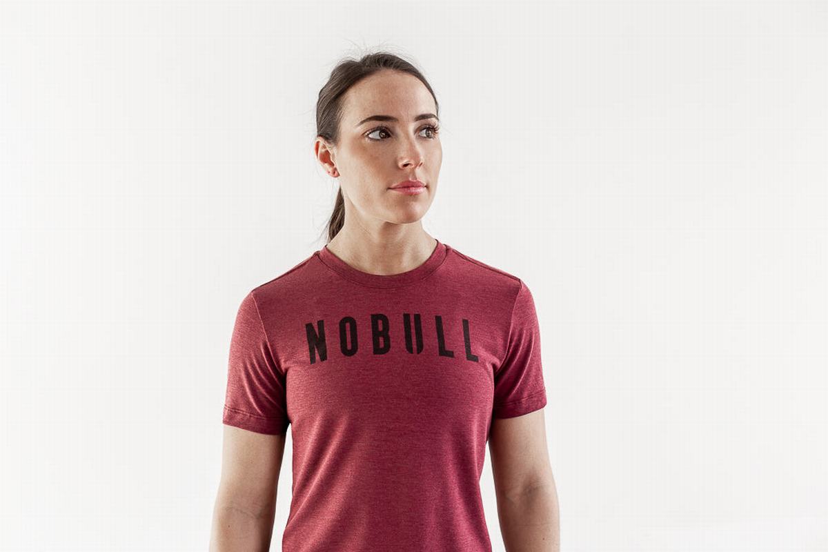 Nobull T-shirts Dames Rood | 157428-TGY
