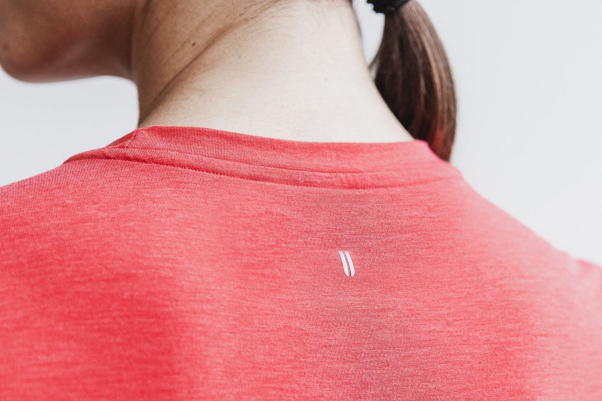 Nobull T-shirts Dames Rood | 815790-NWF