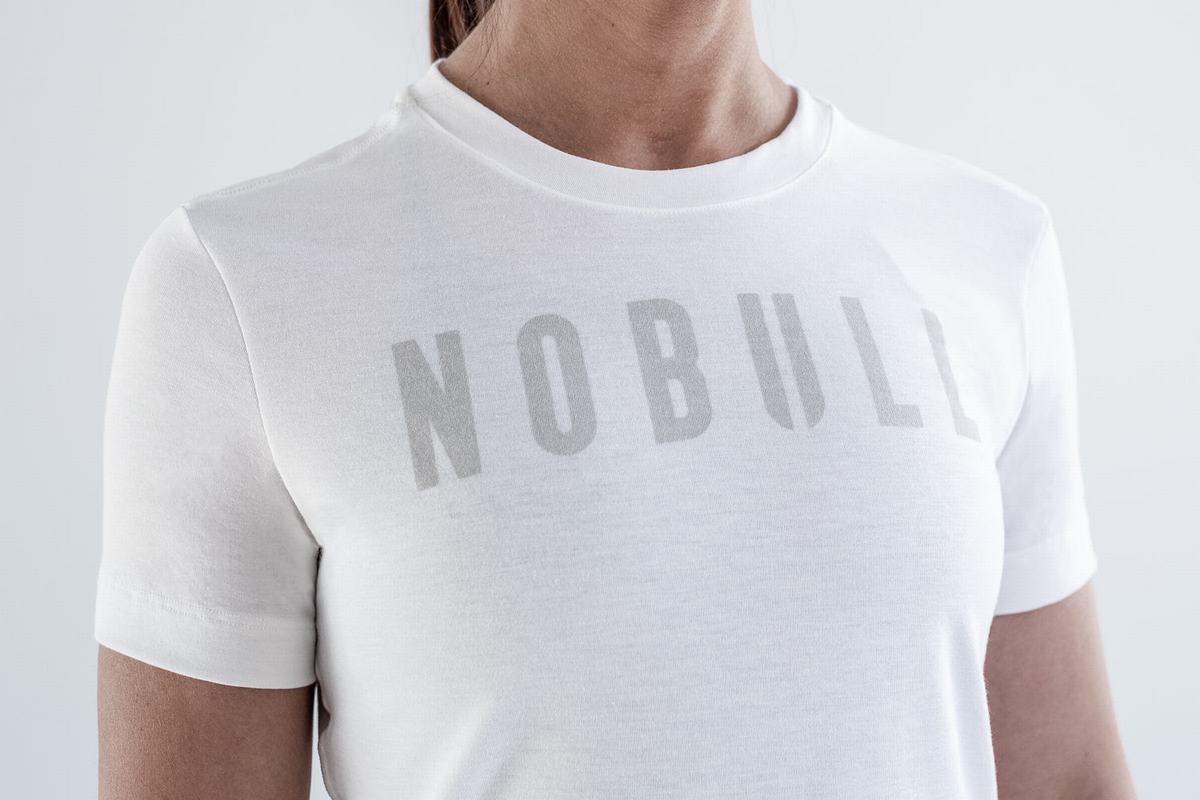 Nobull T-shirts Dames Wit | 347918-HAN