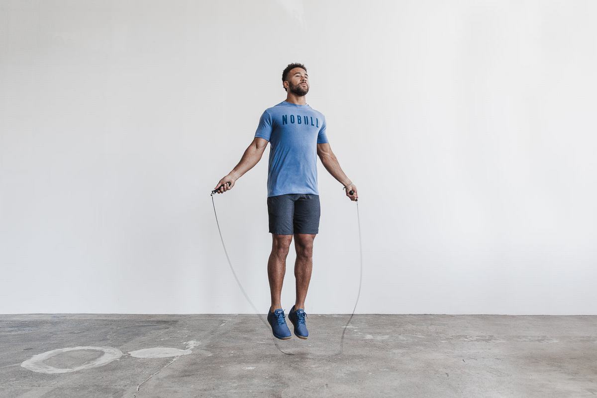 Nobull T-shirts Heren Blauw | 746083-SPU