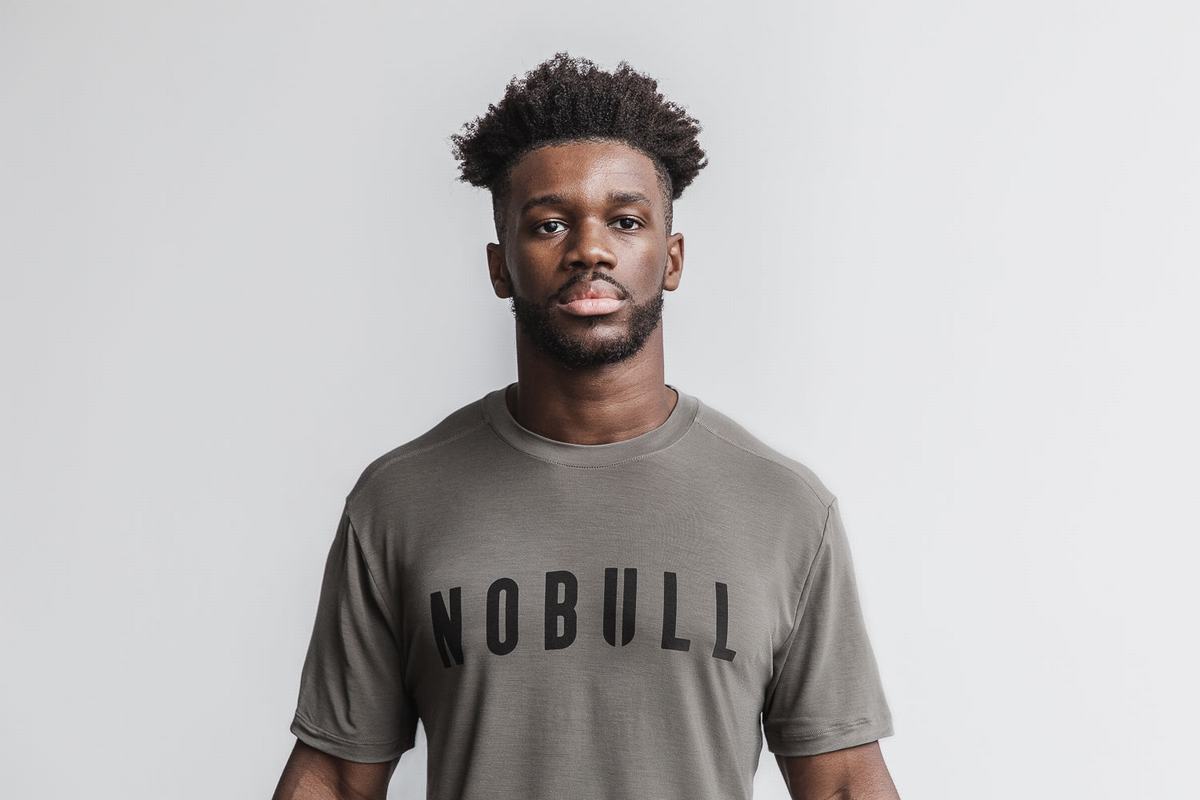 Nobull T-shirts Heren Bruin | 354978-RCT