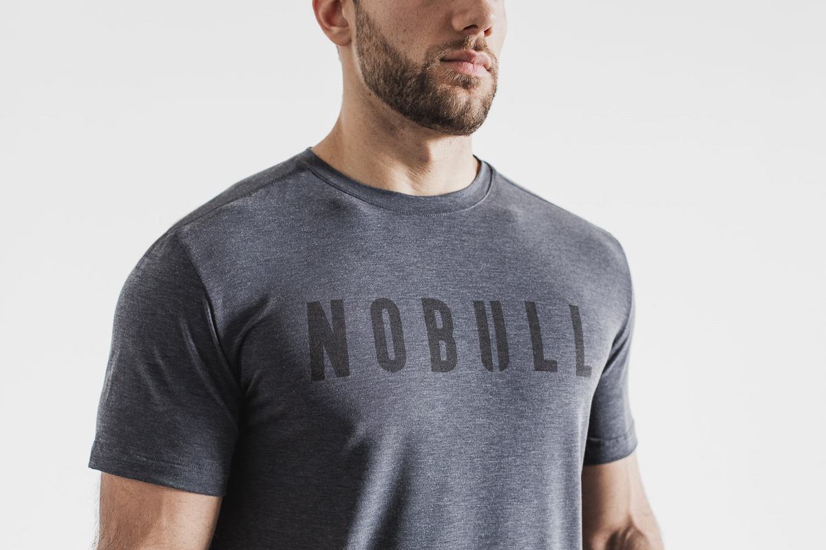 Nobull T-shirts Heren Diepgrijs | 507914-LVY