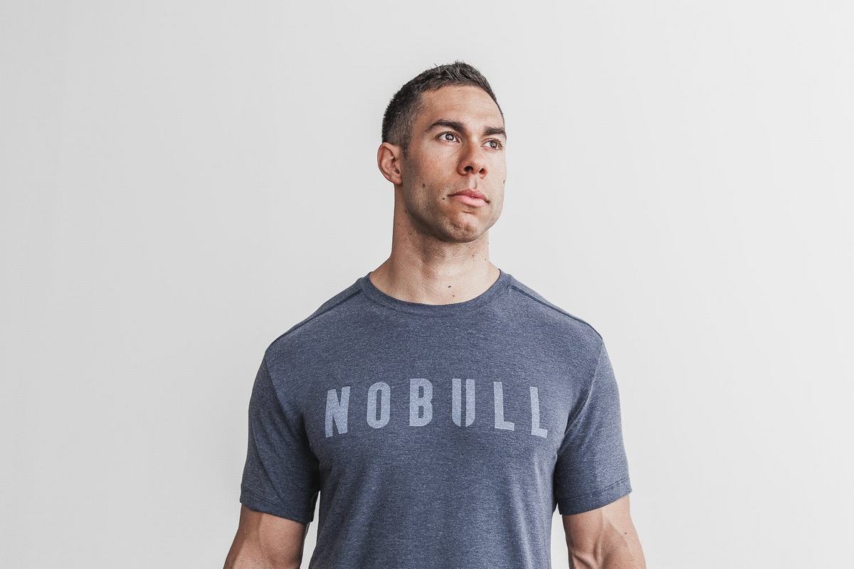Nobull T-shirts Heren Donkerblauw | 836421-UIW