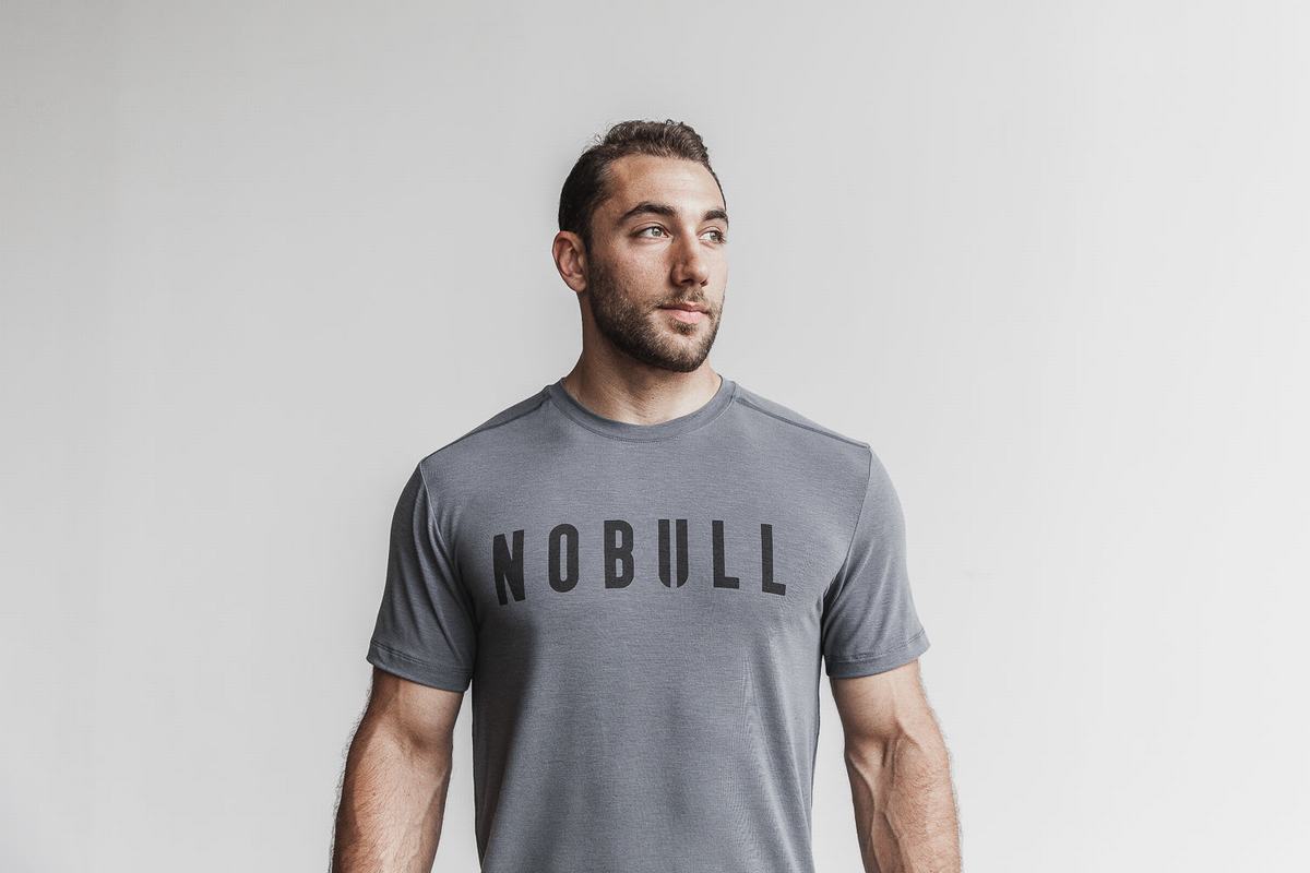 Nobull T-shirts Heren Donkergrijs | 896047-UNF