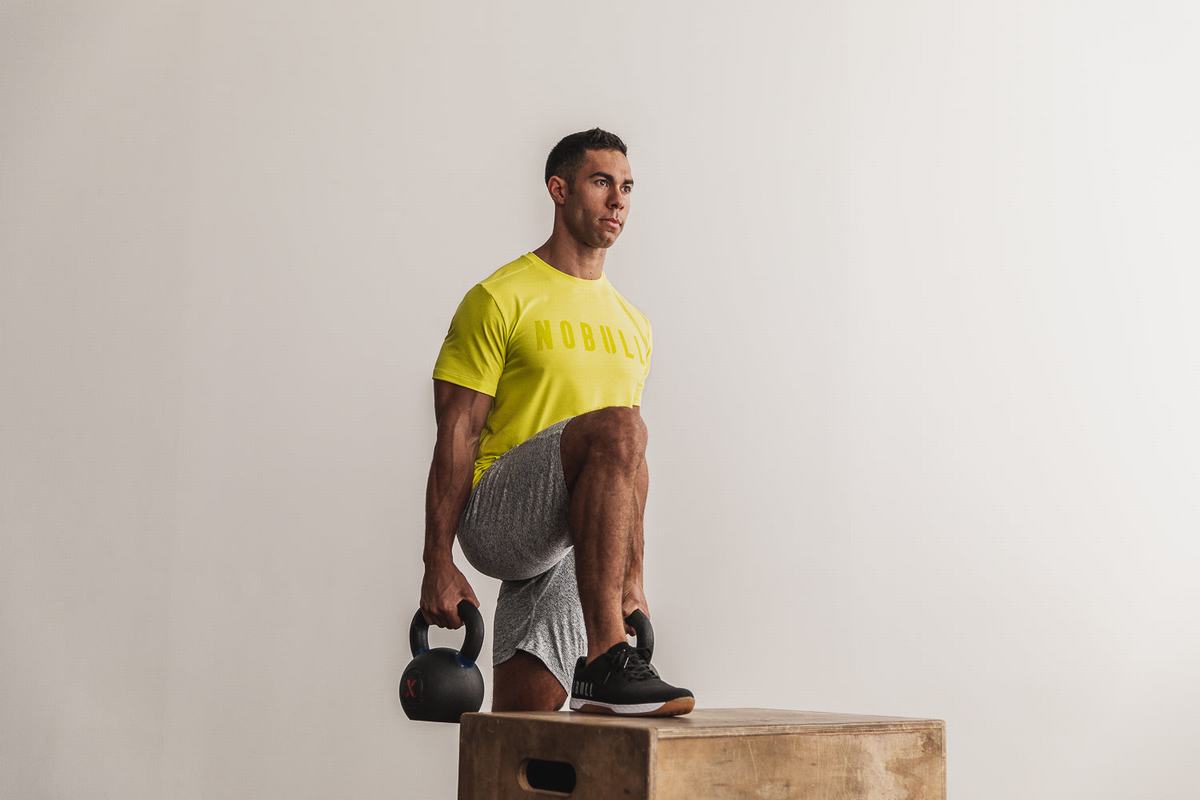 Nobull T-shirts Heren Geel | 603214-UMG