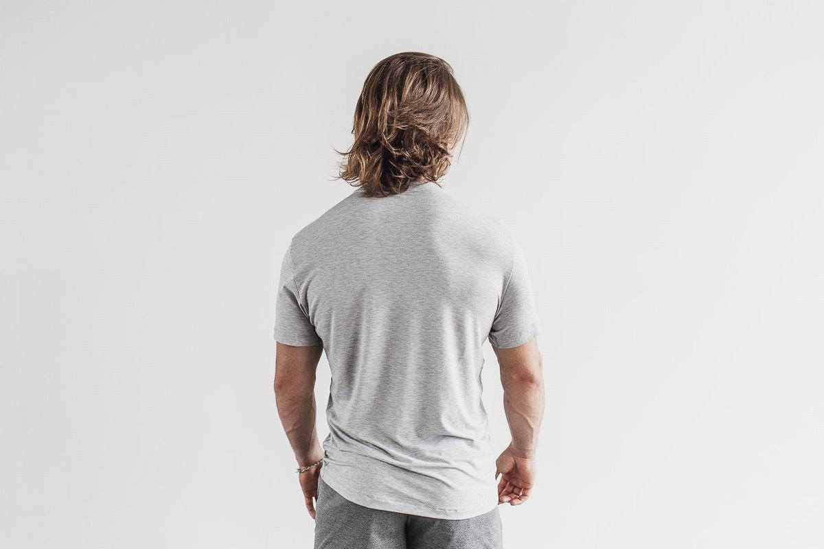 Nobull T-shirts Heren Lichtgrijs | 450762-XIB