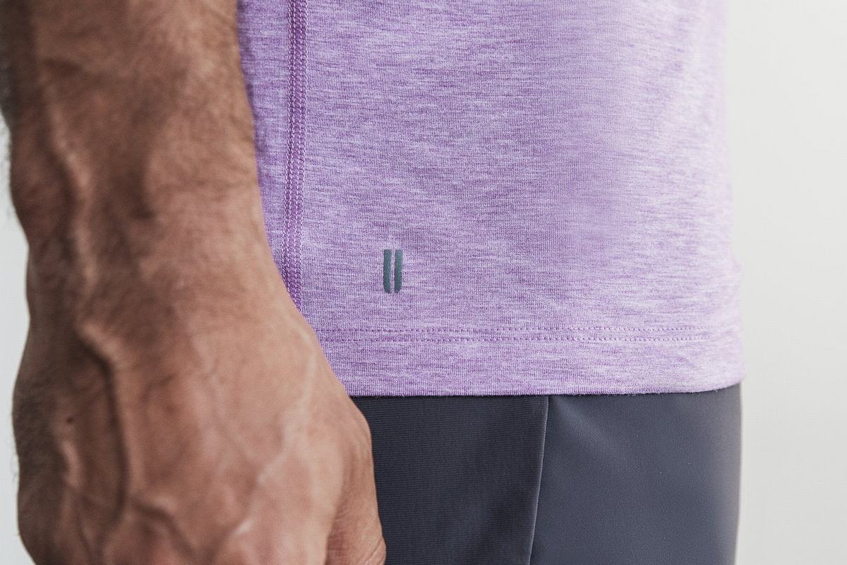 Nobull T-shirts Heren Paars | 534281-HTY