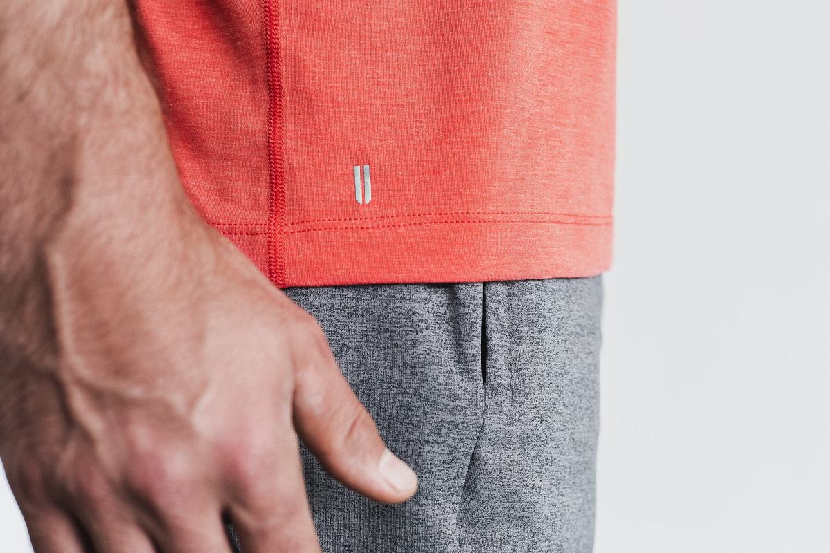 Nobull T-shirts Heren Rood | 936401-FJE