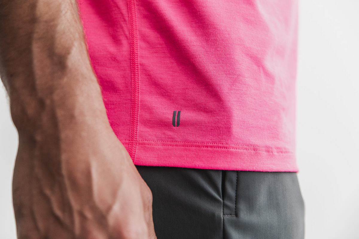 Nobull T-shirts Heren Roze | 890267-NVH