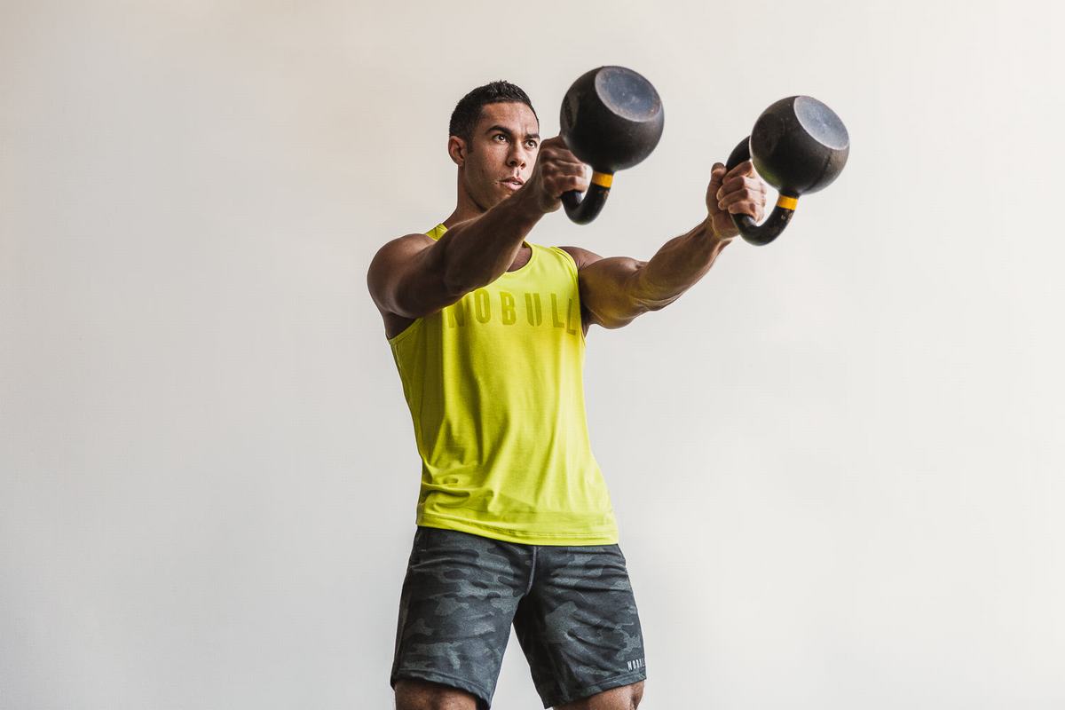 Nobull Tank Neon Tanktop Heren Geel | 413097-BNW