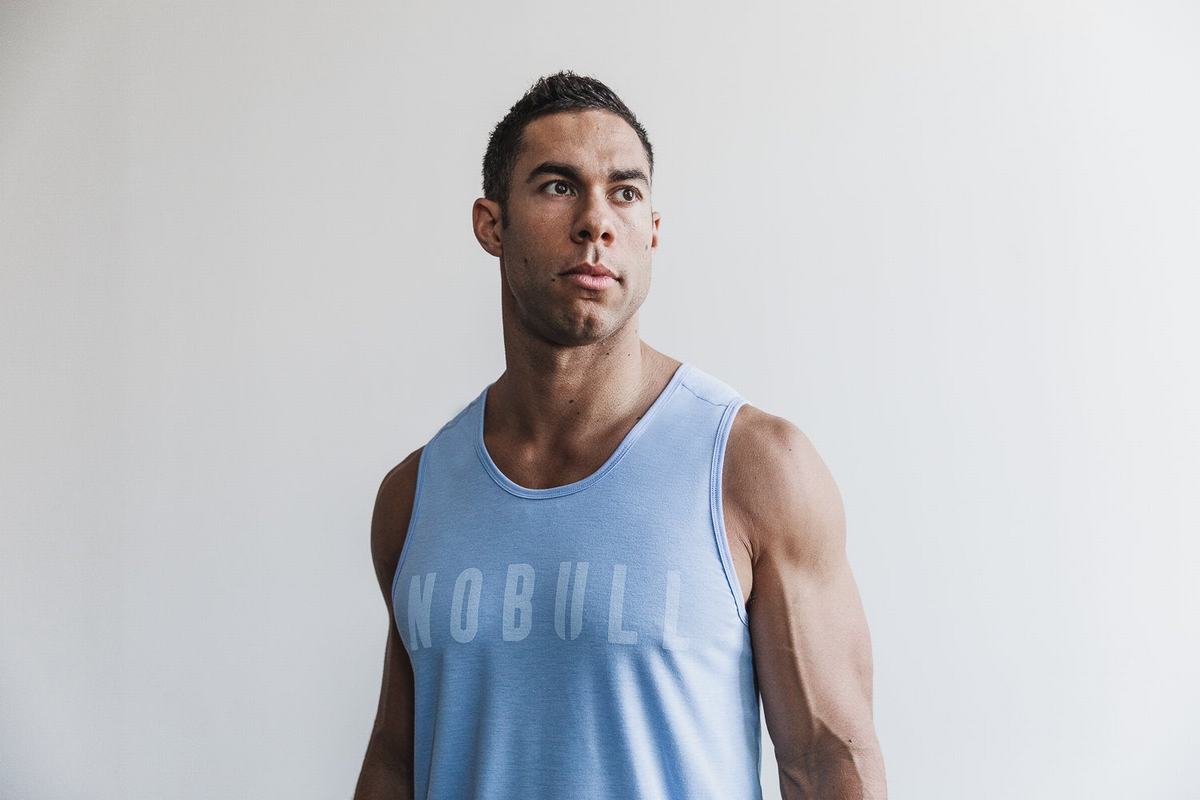 Nobull Tank Tanktop Heren Blauw | 107452-EGO