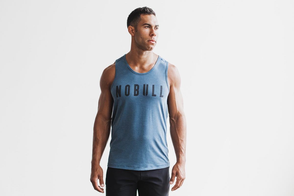 Nobull Tank Tanktop Heren Diepturquoise | 251739-HCR