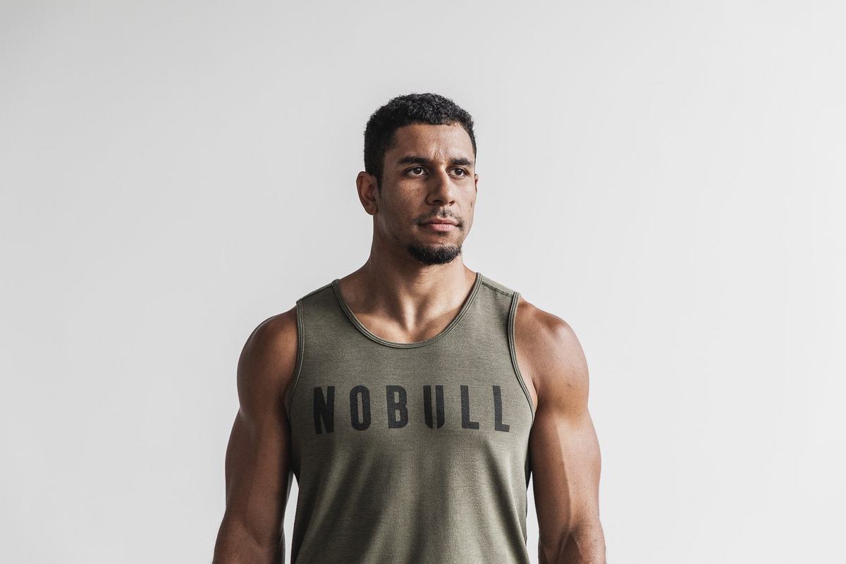 Nobull Tank Tanktop Heren Groen | 250697-JPU