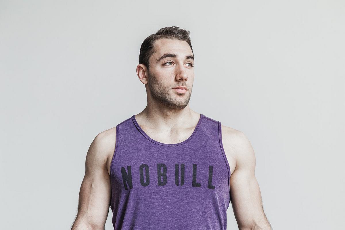 Nobull Tank Tanktop Heren Paars | 389265-OBK