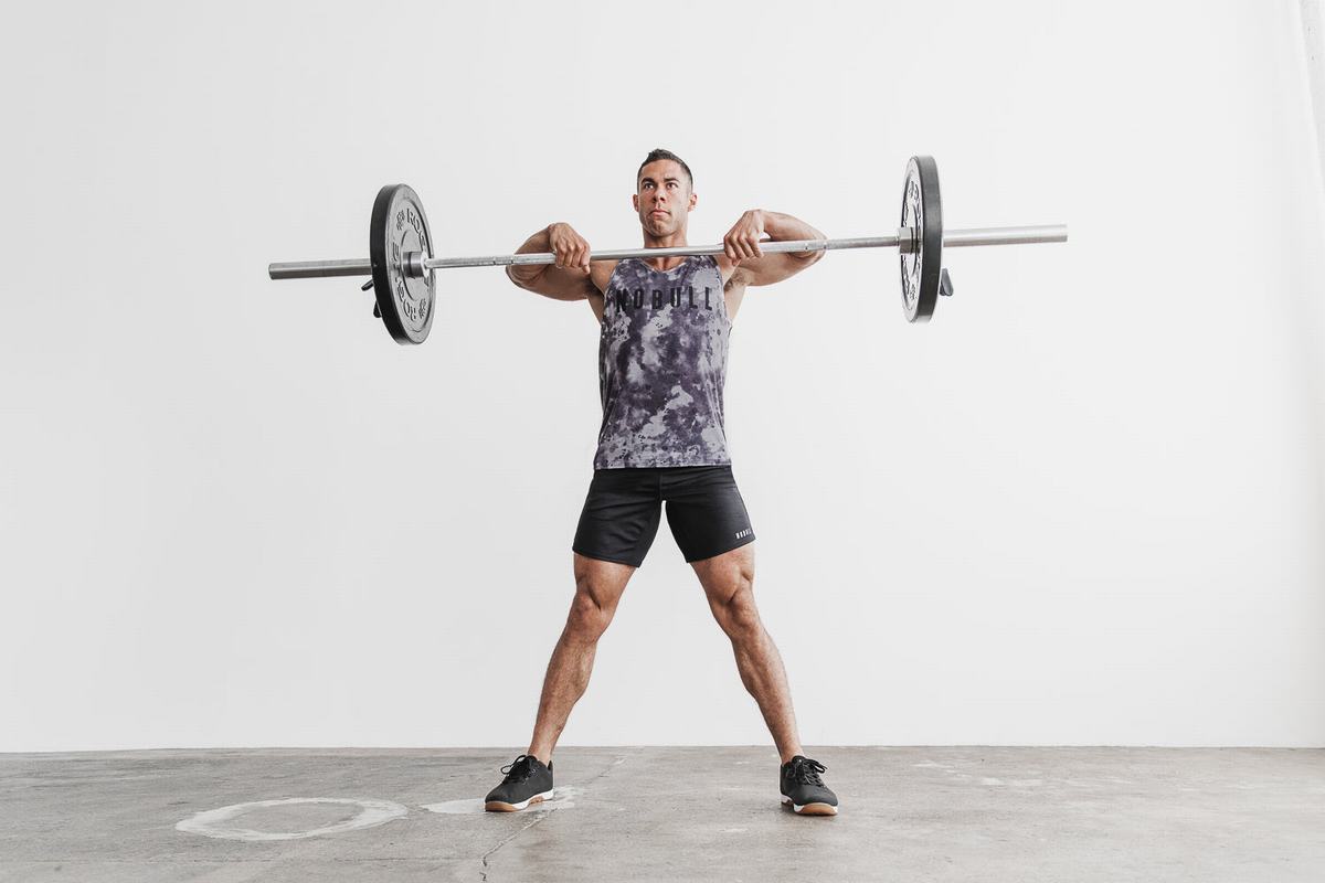 Nobull Tank Tie-Dye Tanktop Heren Wit Zwart | 082516-BQU