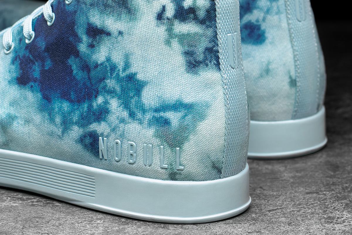 Nobull Tie-Dye Canvas Mid Trainer Fitness Schoenen Heren Mintgroen | 807351-DOM