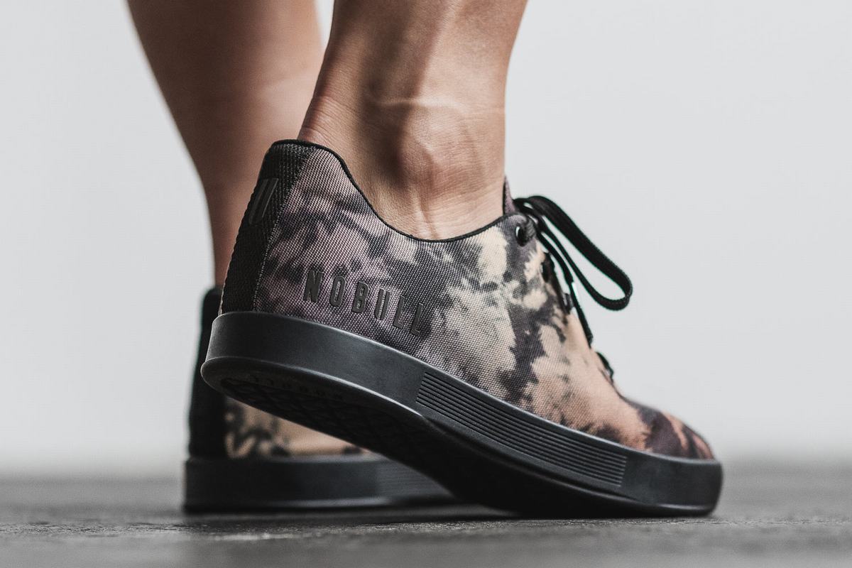 Nobull Tie-Dye Canvas Trainer Fitness Schoenen Dames Toffee | 126834-JKC