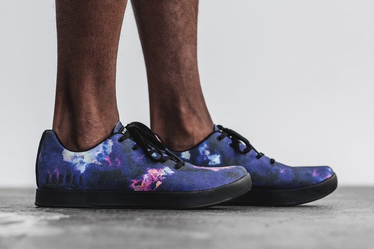 Nobull Tie-Dye Canvas Trainer Fitness Schoenen Heren Paars Zwart | 169728-MEF