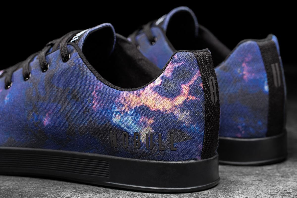 Nobull Tie-Dye Canvas Trainer Fitness Schoenen Heren Paars Zwart | 169728-MEF