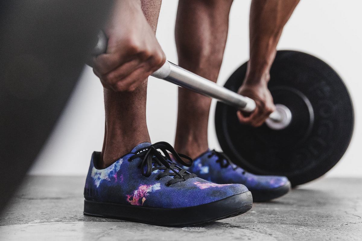 Nobull Tie-Dye Canvas Trainer Fitness Schoenen Heren Paars Zwart | 169728-MEF