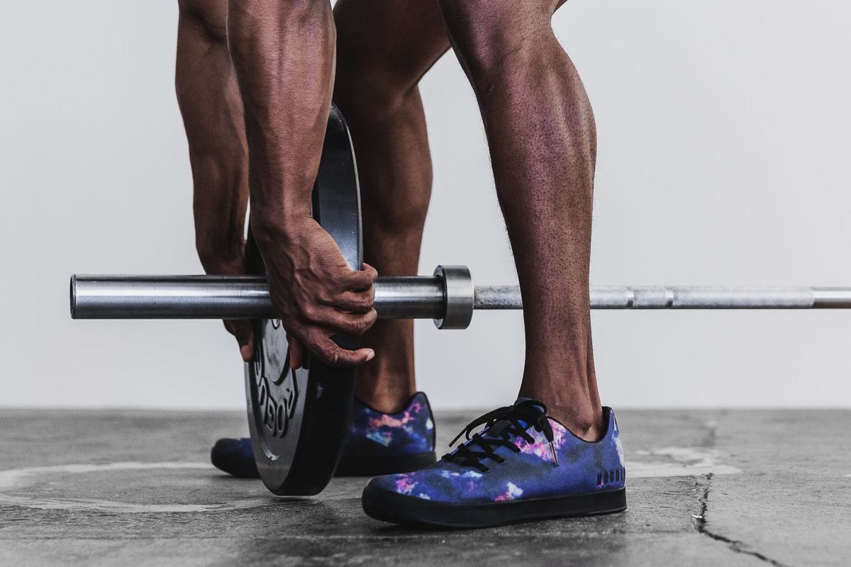 Nobull Tie-Dye Canvas Trainer Fitness Schoenen Heren Paars Zwart | 169728-MEF
