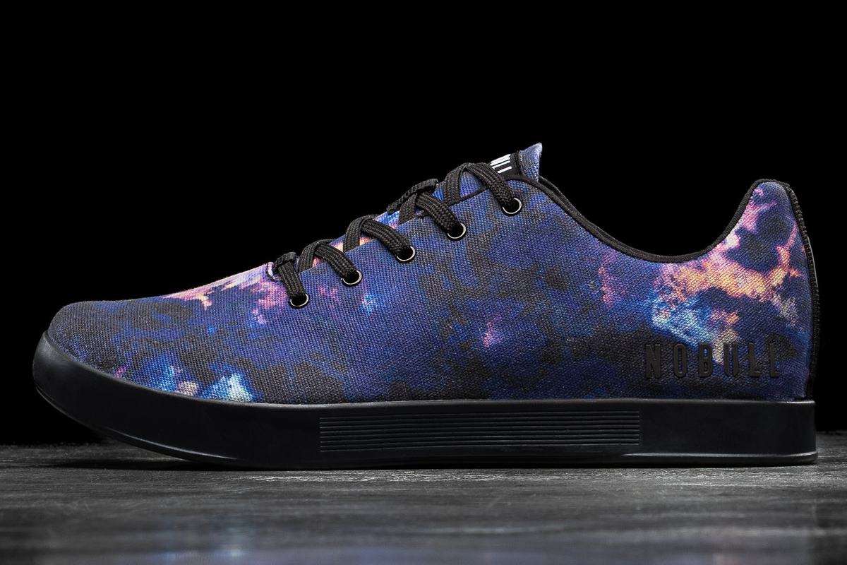 Nobull Tie-Dye Canvas Trainer Fitness Schoenen Heren Paars Zwart | 169728-MEF