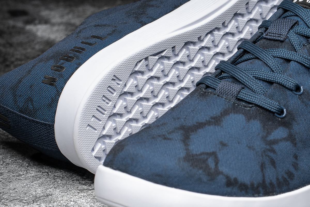 Nobull Tie-Dye Canvas Trainer Fitness Schoenen Heren Donkerblauw | 391705-ZOK