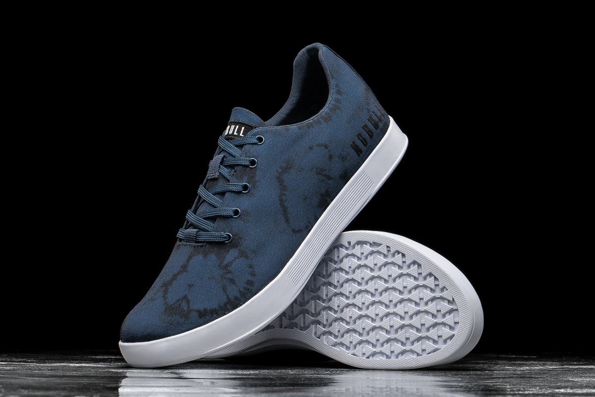 Nobull Tie-Dye Canvas Trainer Fitness Schoenen Heren Donkerblauw | 391705-ZOK