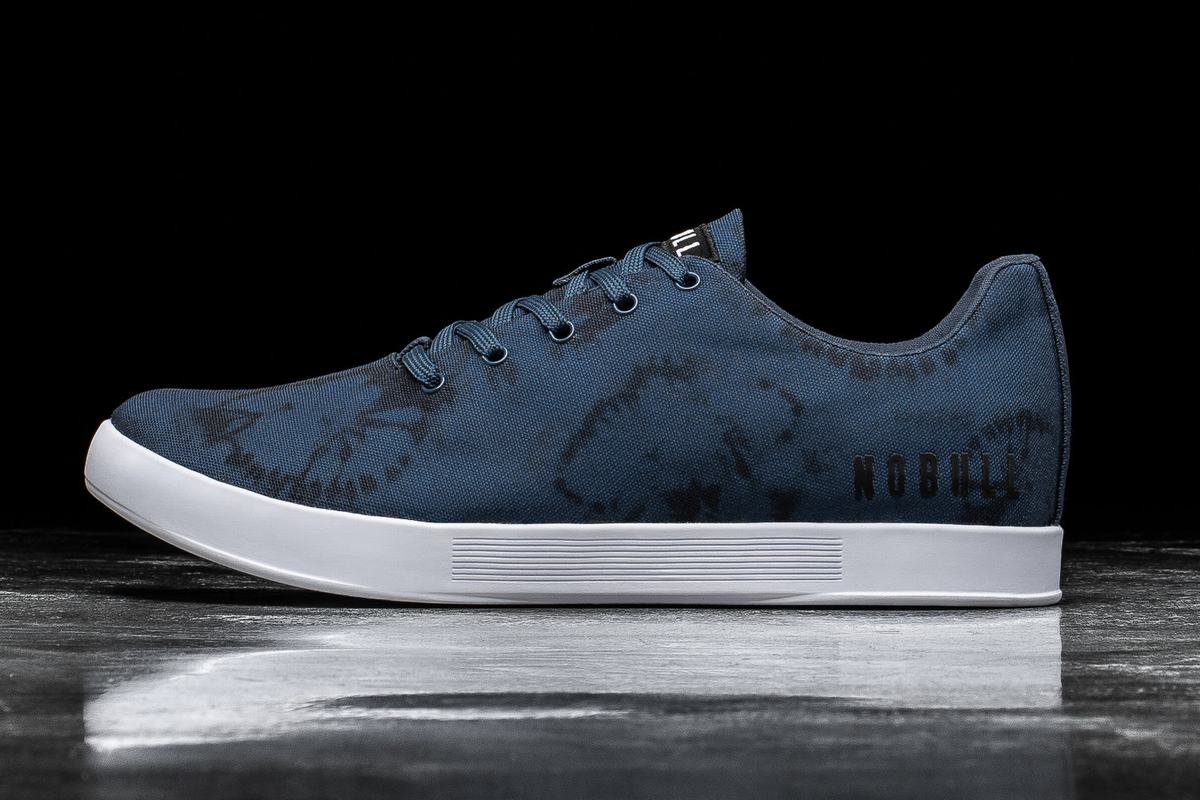 Nobull Tie-Dye Canvas Trainer Fitness Schoenen Heren Donkerblauw | 391705-ZOK
