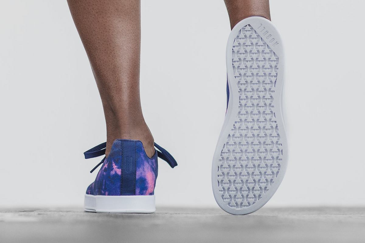 Nobull Tie-Dye Canvas Trainer Fitness Schoenen Dames Indigo Roze | 438907-BKL