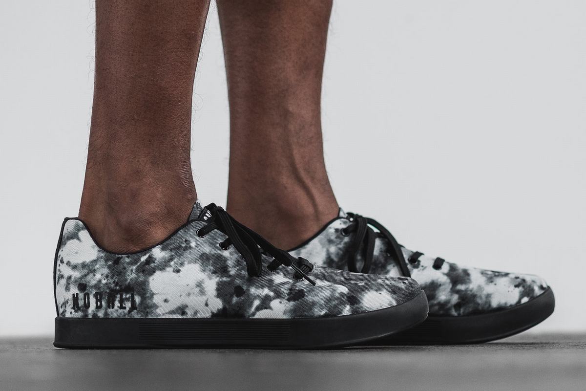 Nobull Tie-Dye Canvas Trainer Fitness Schoenen Heren Grijs | 531928-WME
