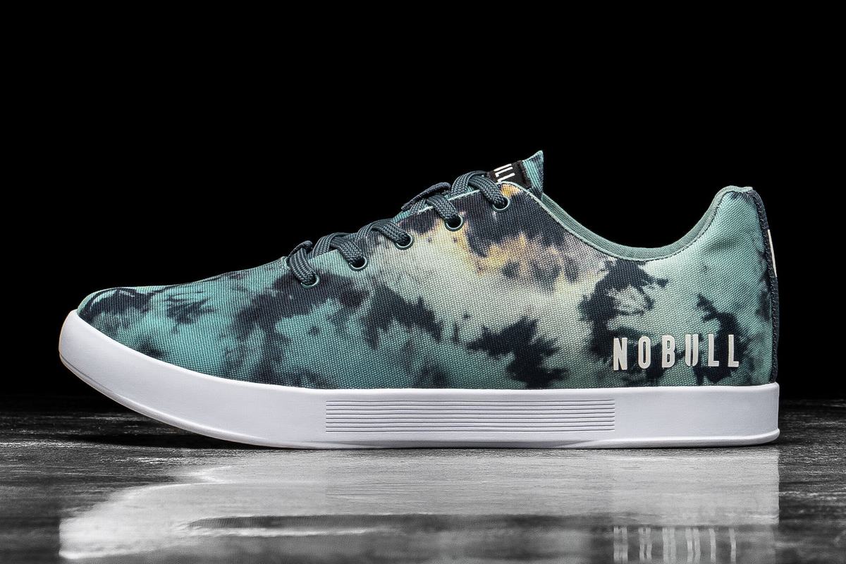 Nobull Tie-Dye Canvas Trainer Fitness Schoenen Heren Turquoise | 632059-YHE