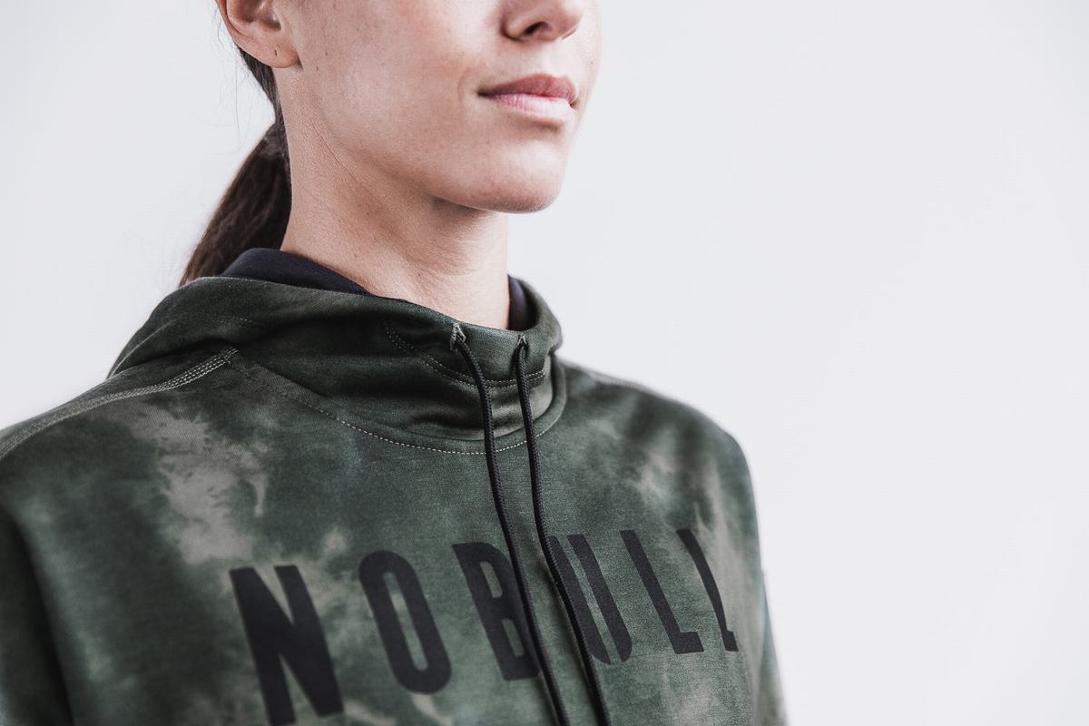 Nobull Tie-Dye Hoodie Dames Groen | 139604-REY