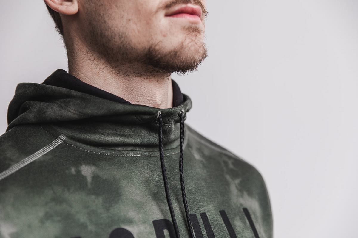 Nobull Tie-Dye Hoodie Heren Groen | 590842-LYE