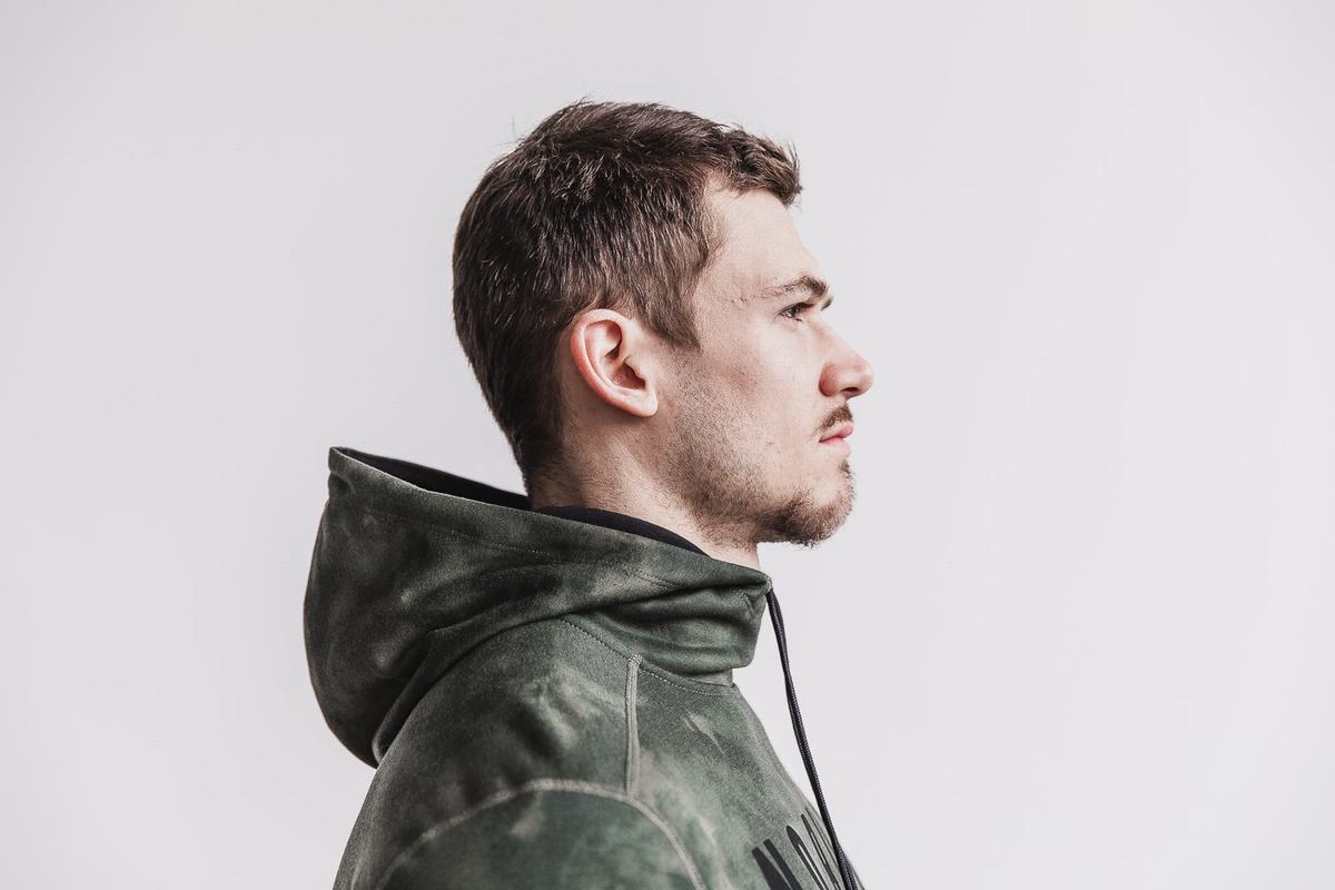 Nobull Tie-Dye Hoodie Heren Groen | 590842-LYE