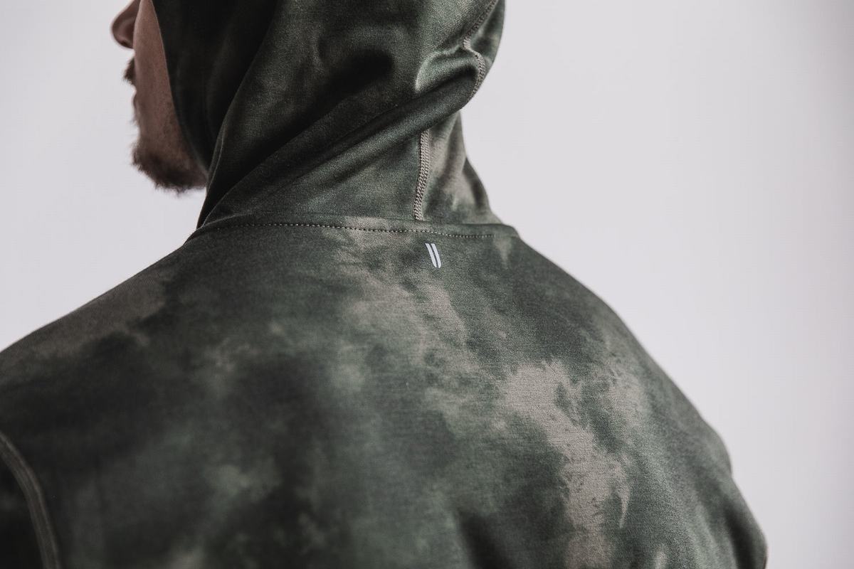 Nobull Tie-Dye Hoodie Heren Groen | 590842-LYE