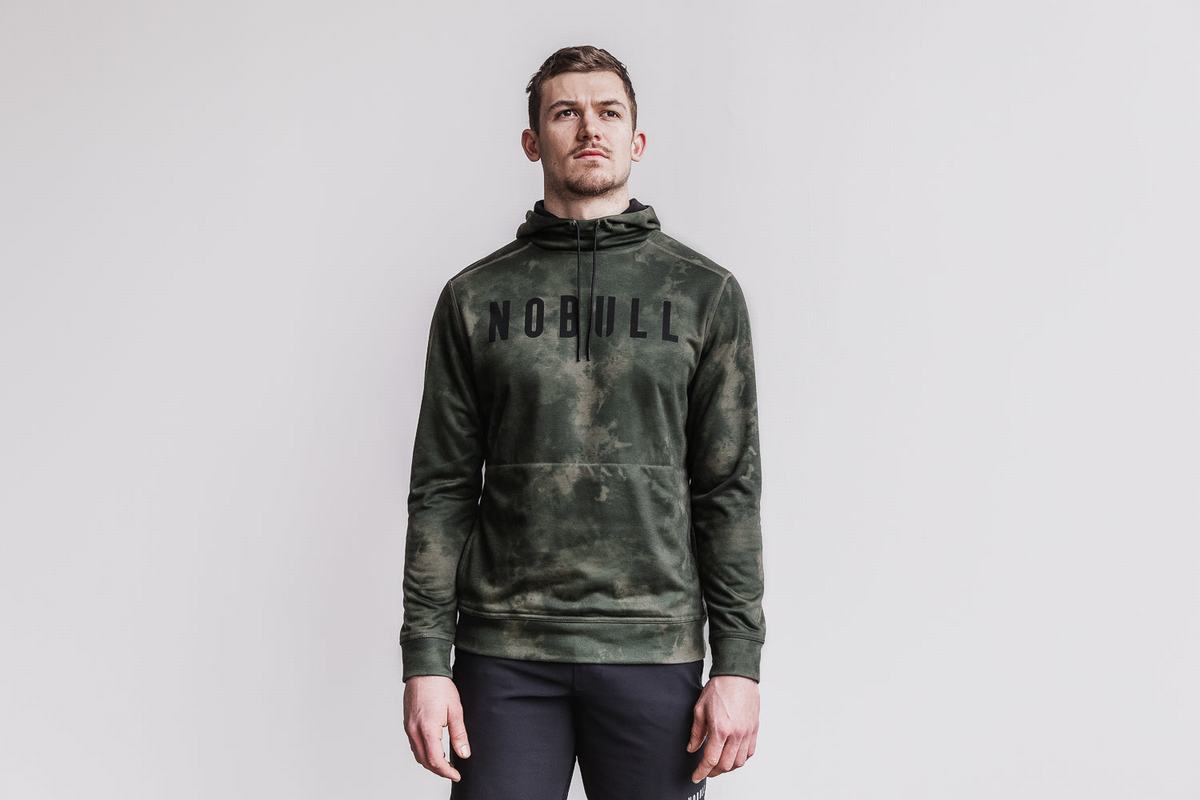 Nobull Tie-Dye Hoodie Heren Groen | 590842-LYE