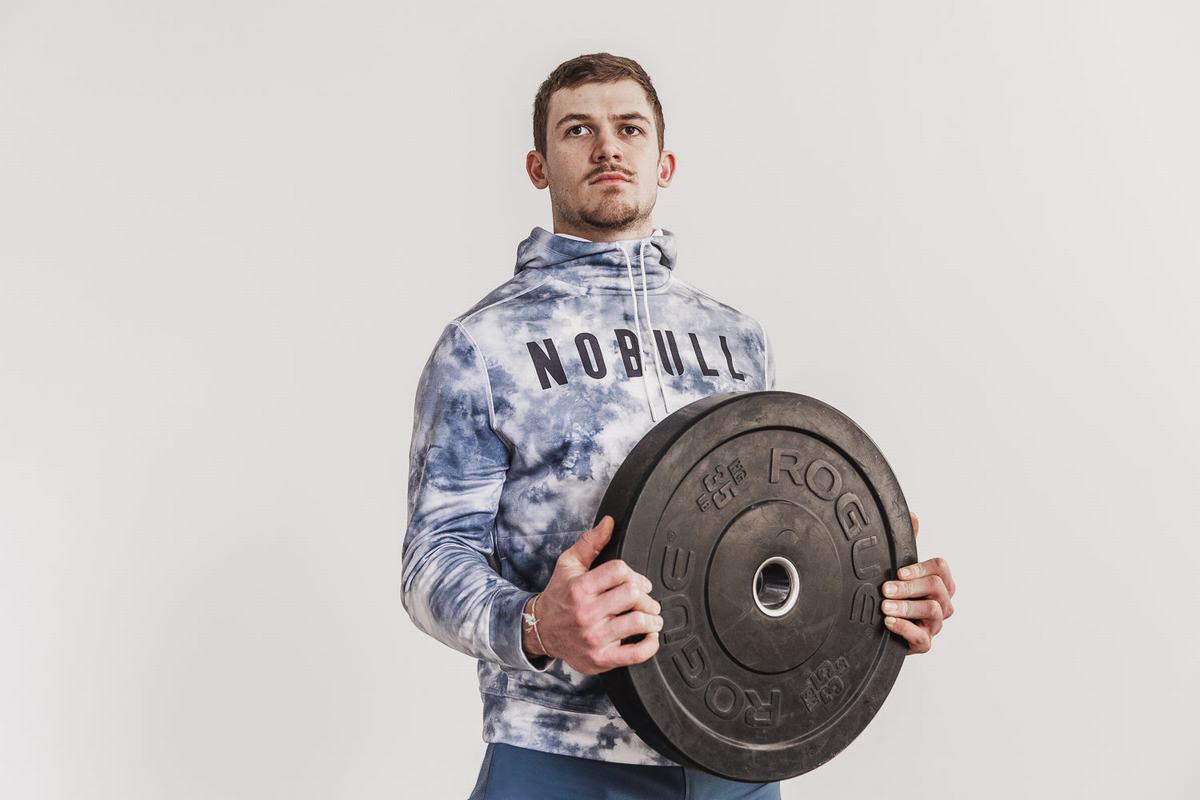 Nobull Tie-Dye Hoodie Heren Wit | 492638-RLE