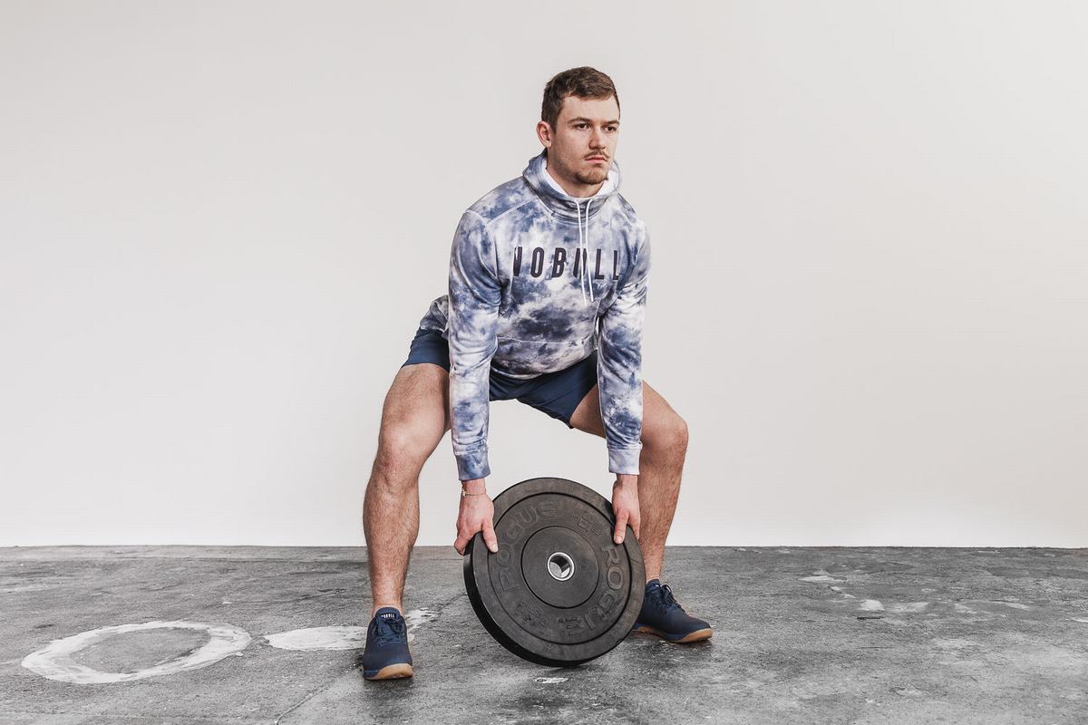 Nobull Tie-Dye Hoodie Heren Wit | 492638-RLE