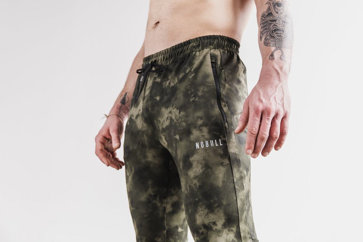 Nobull Tie-Dye Joggingbroeken Heren Groen | 297645-QAI