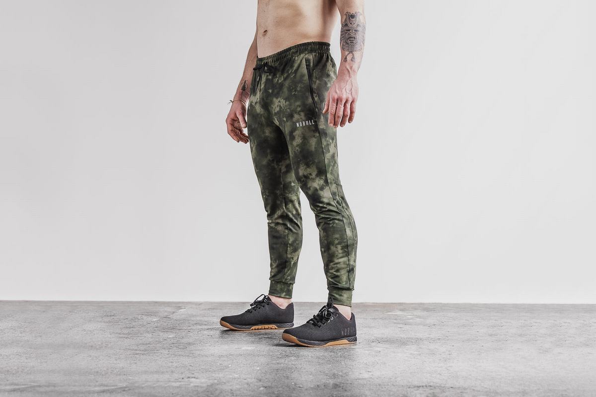 Nobull Tie-Dye Joggingbroeken Heren Groen | 297645-QAI