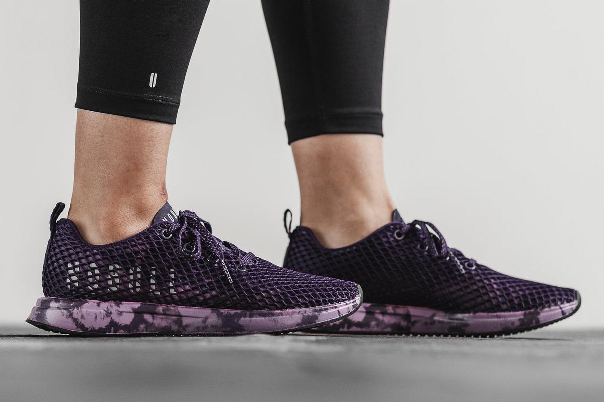 Nobull Tie-Dye Mesh Runner Loopschoenen Dames Donkerpaars | 701936-XGC