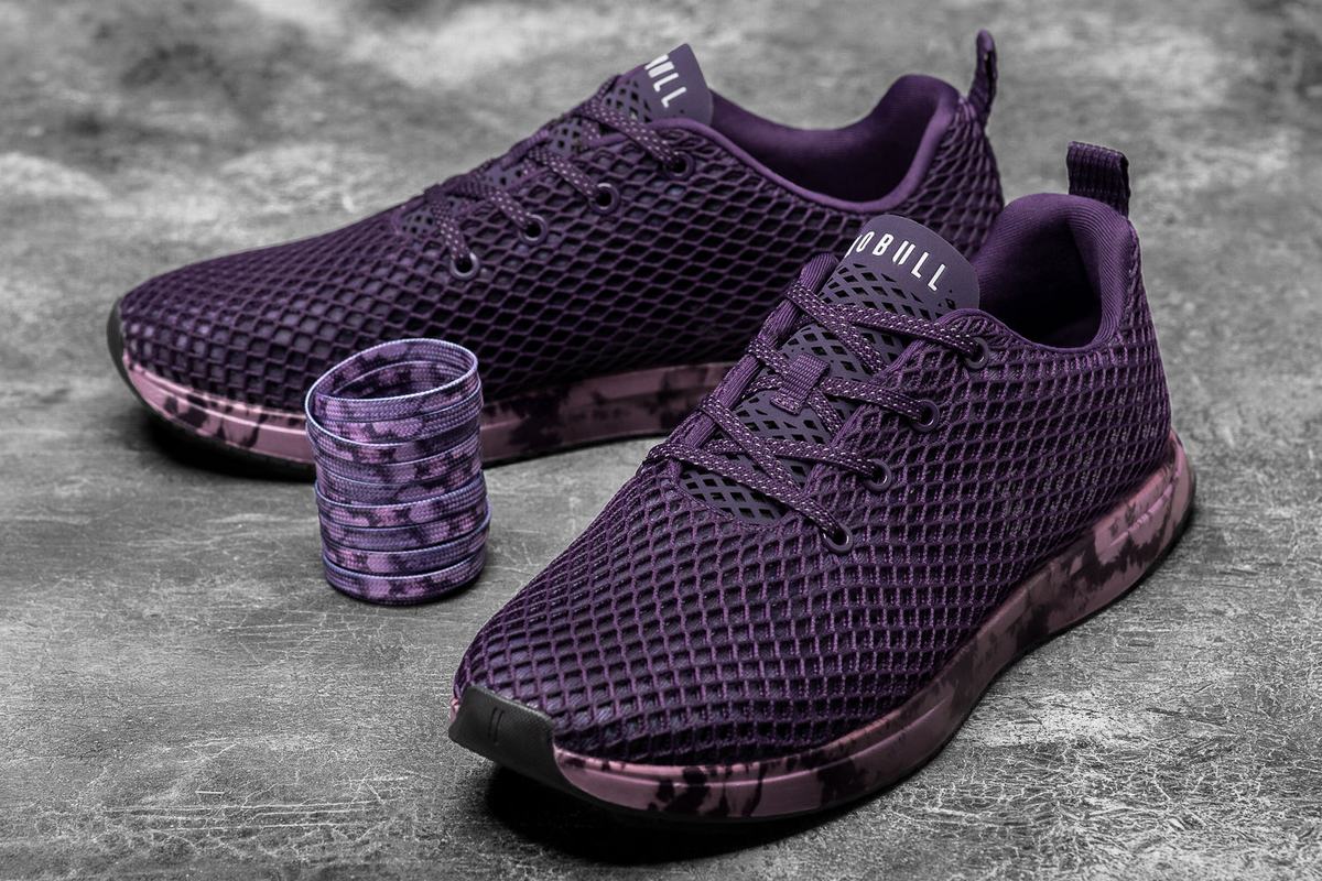 Nobull Tie-Dye Mesh Runner Loopschoenen Dames Donkerpaars | 701936-XGC