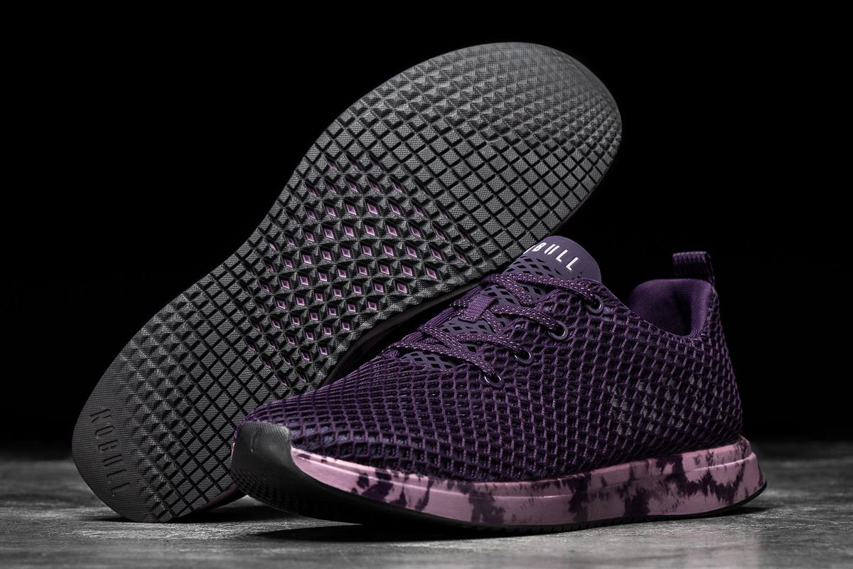 Nobull Tie-Dye Mesh Runner Loopschoenen Dames Donkerpaars | 701936-XGC