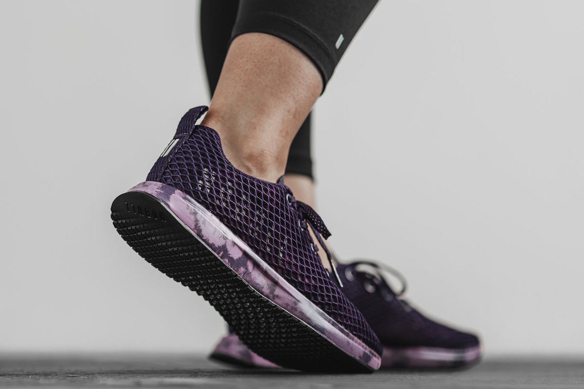 Nobull Tie-Dye Mesh Runner Loopschoenen Dames Donkerpaars | 701936-XGC