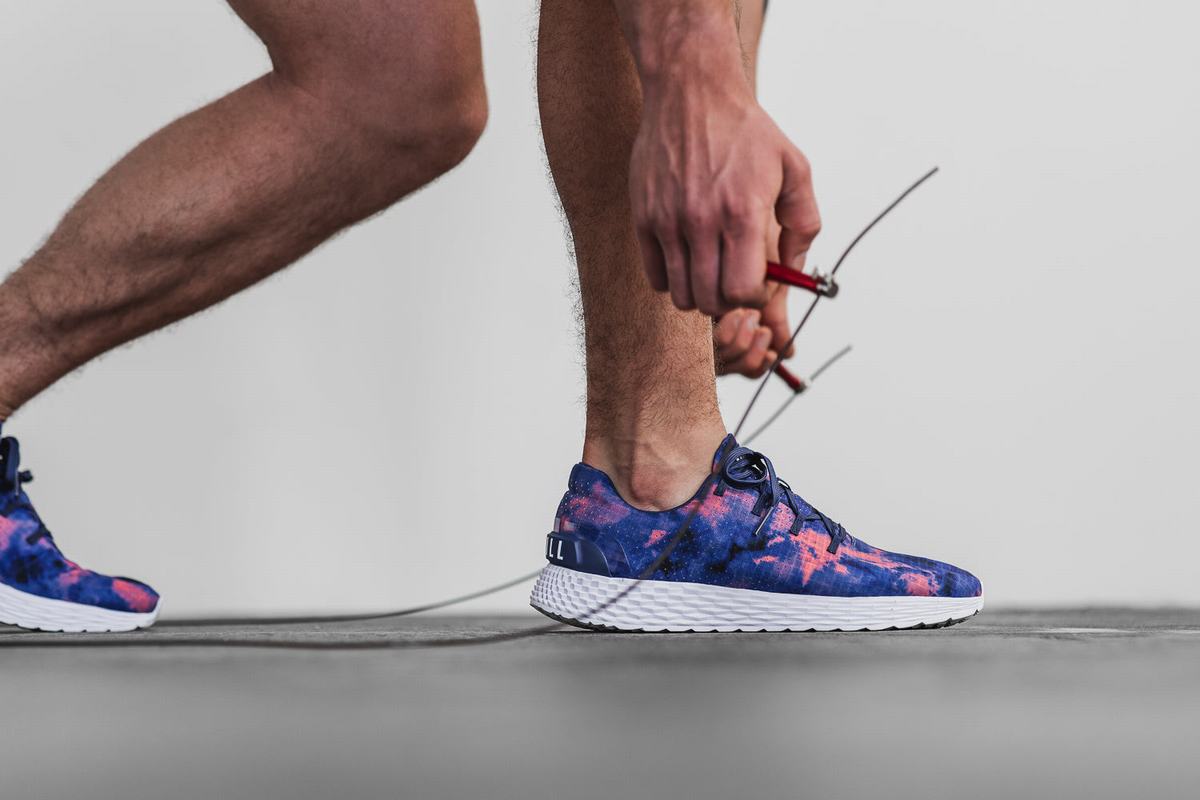 Nobull Tie-Dye Ripstop Runner Loopschoenen Heren Indigo Roze | 790632-WIQ