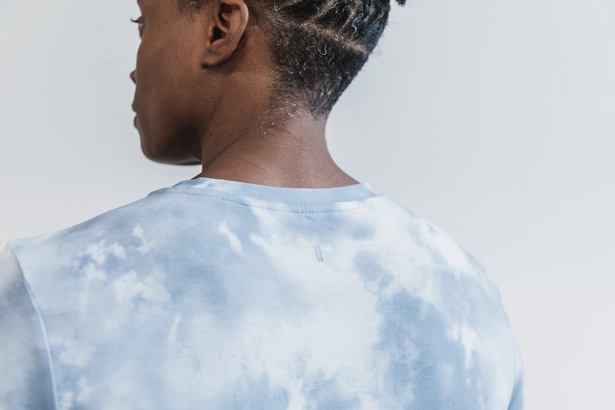 Nobull Tie-Dye T-Shirt Lange Mouw Dames Blauw | 072381-CHB