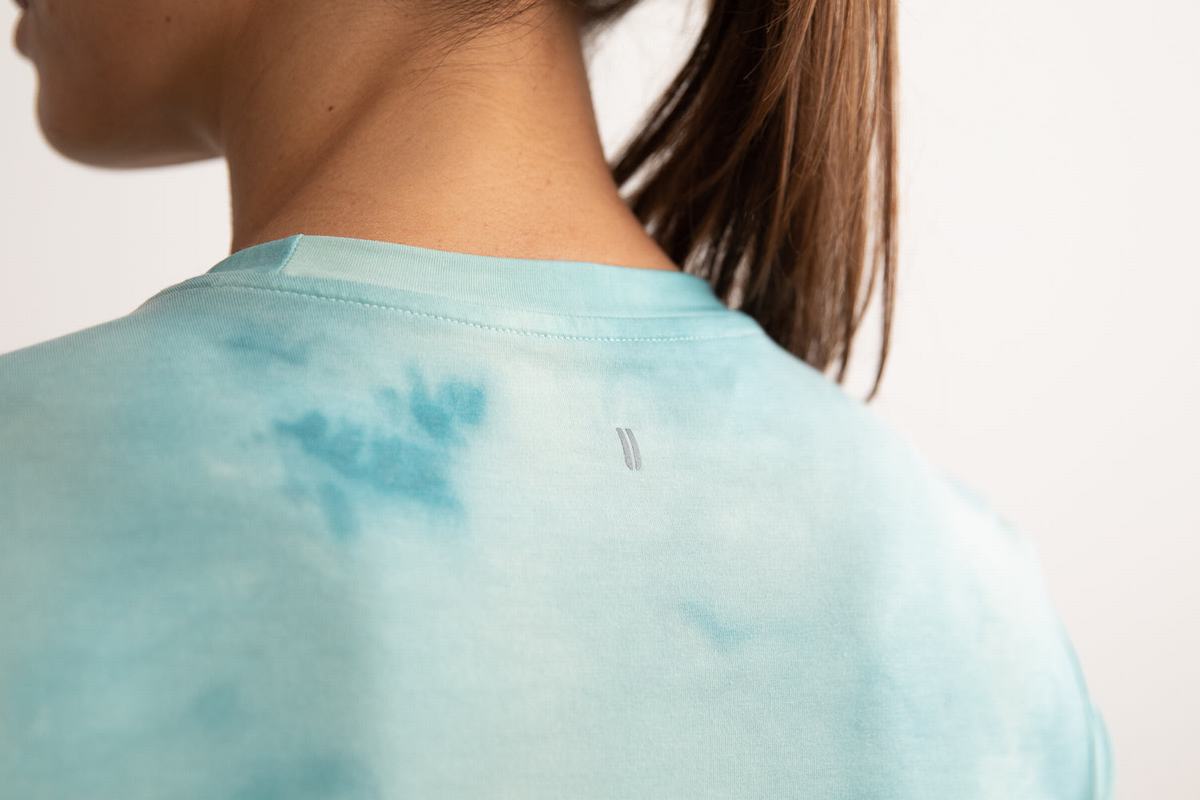 Nobull Tie-Dye T-shirts Dames Lichtturquoise | 485976-KOH