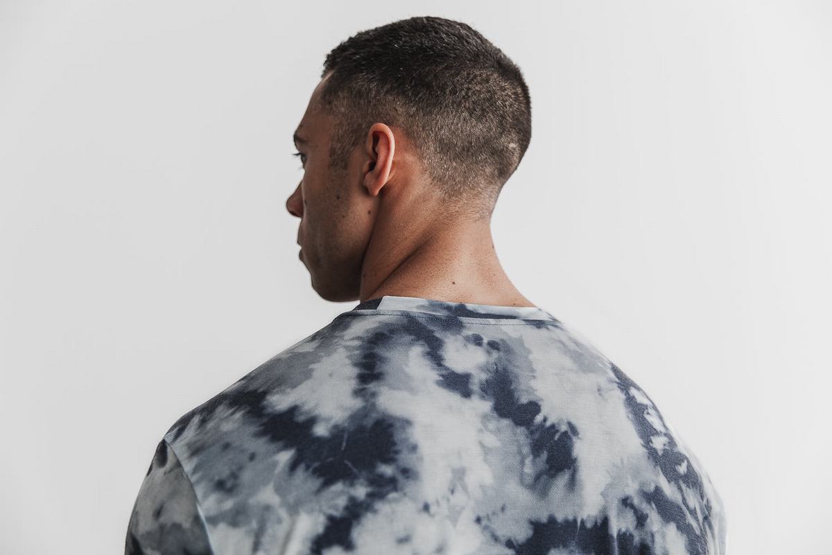 Nobull Tie-Dye T-shirts Heren Blauw Blauw | 273916-ESW