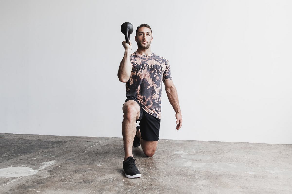 Nobull Tie-Dye T-shirts Heren Bruin Zwart | 160532-GIS